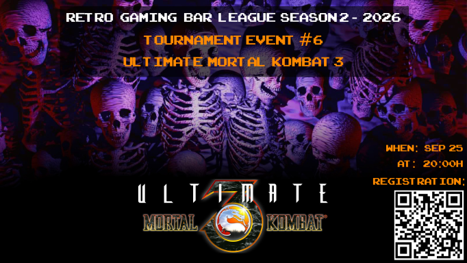 Retro Gaming Bar League - Season 2 - 2026 - Event #6 - Ultimate Mortal Kombat 3 - 60Hz